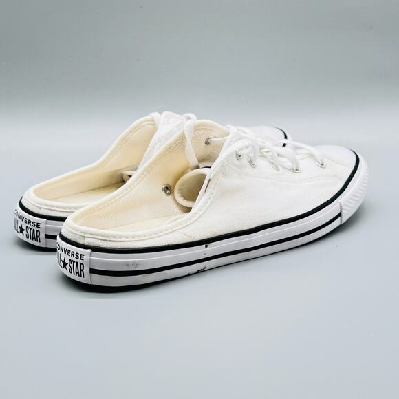 Converse All Star Sneaker Womens 7.5 White Slip On Mules Casual Chucks Shoes - Picture 8 of 12